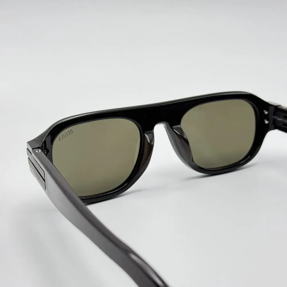 Ermenegildo Zegna Sunglasses EZ0304 46N Brown Frame Green Lens 52-21-145 New